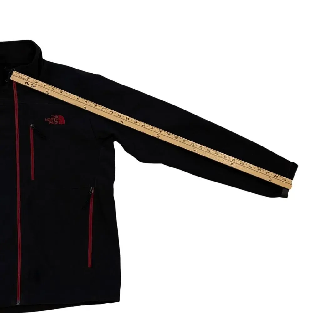 The North Face Jacket Mens Med Black Apex Bionic Windwall Fleece Lined Softshell